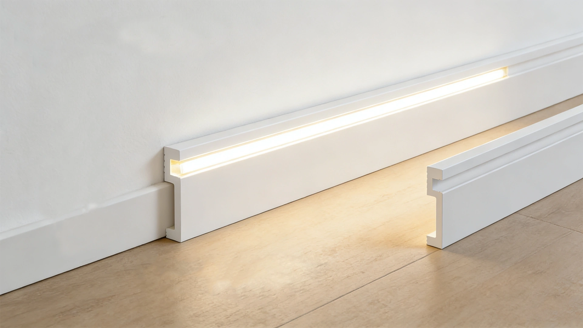 Плинтус из полистирола для LED ленты, 2400x100x18 мм 15-853